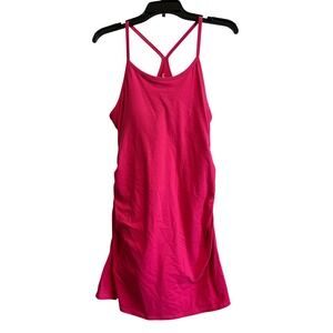 Kyodan Womens Activewear Dress Pink Size Small Ruched Built-in Bra Shorts Sporty